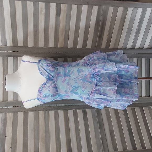 Sleeveless Tiered Fit And Flare Dress |  Wild Fable | Large - Picture 1 of 16